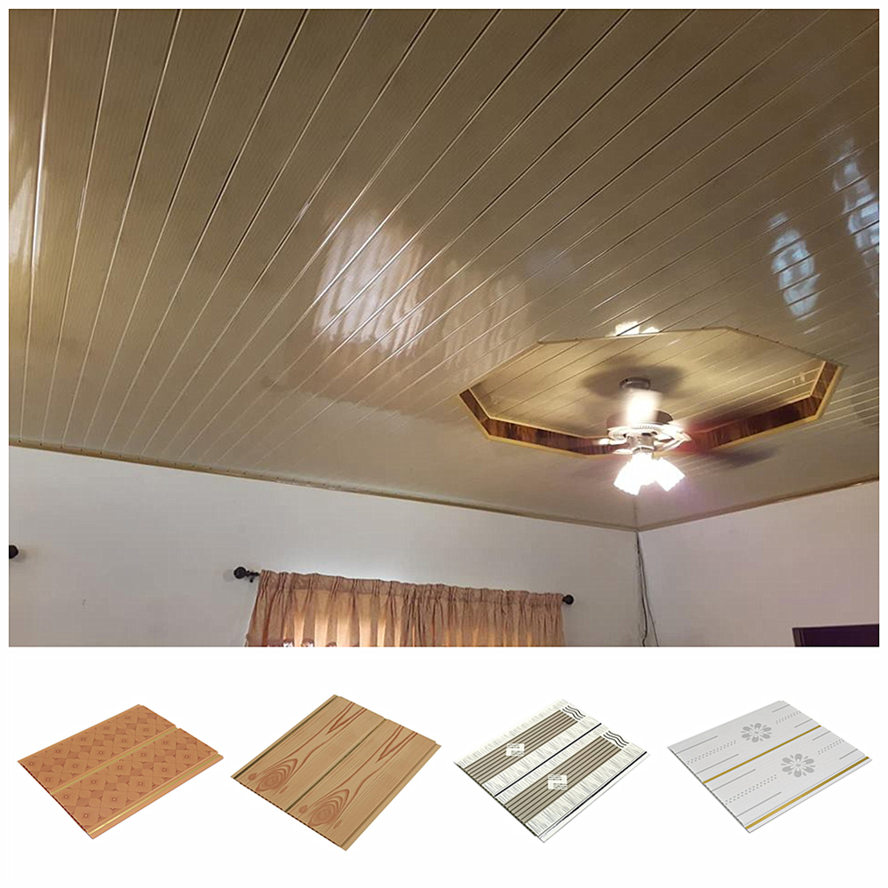 Popular design Middle groove 200mm pvc tongue and groove ceiling panel 