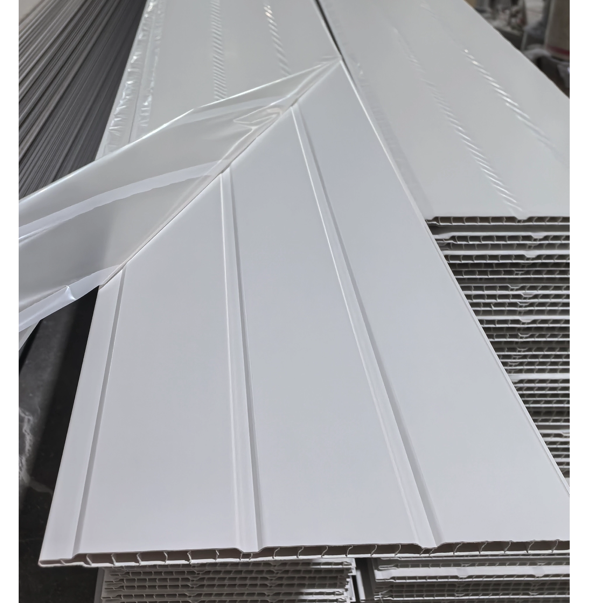 Weatherproof Outdoor Balcony PVC Ceiling - 2-Groove White Panels with Snap-Lock & High Flexibility