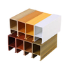 50*90mm drop ceiling WPC Square Tube Column Wooden Partition Wall Ceiling Timber Tube
