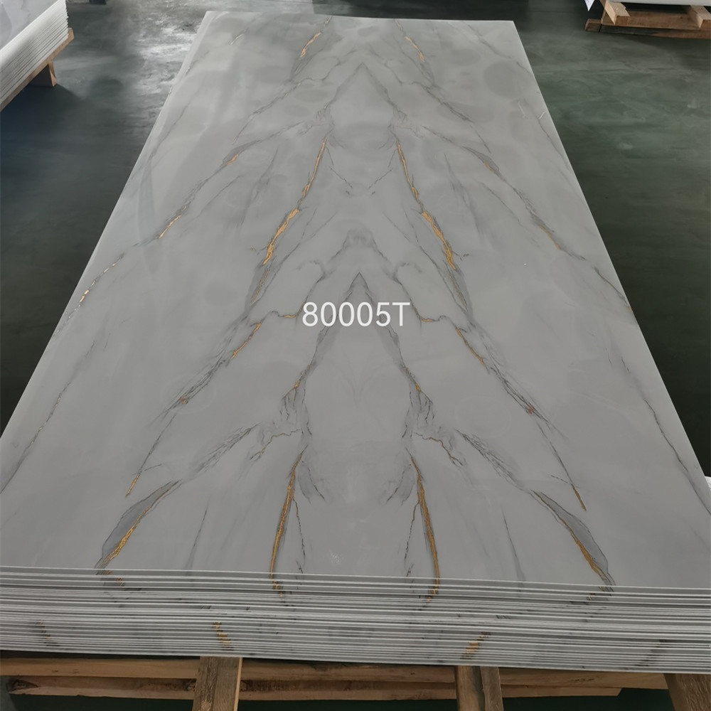The Popular and Cheap Factory PVC Marble Sheet UV Marble Coated for Decoration Wall Panel