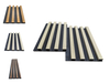 Modern WPC Fluted Panels black basic wall Cladding Interior Plastic Composite Fluted Covering Board