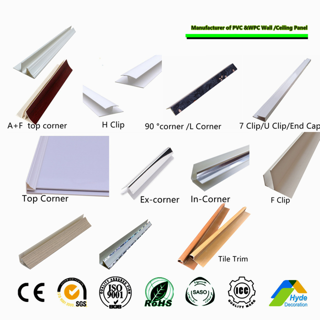 External corner pvc profiles color match with panel 