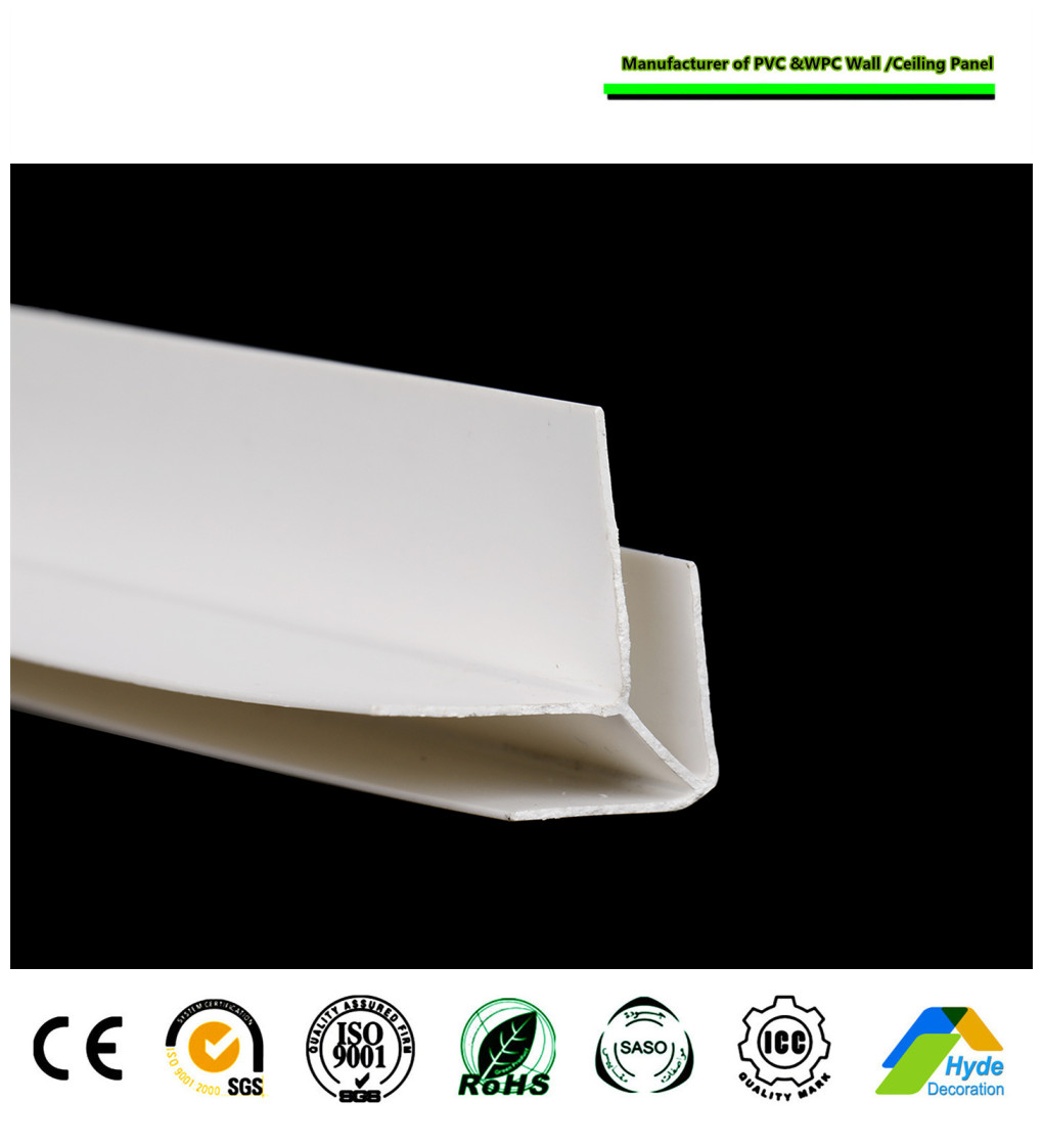 External corner pvc profiles color match with panel 