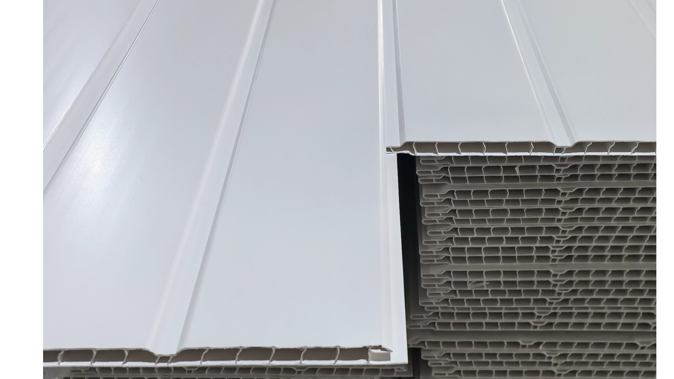 Weatherproof Outdoor Balcony PVC Ceiling - 2-Groove White Panels with Snap-Lock & High Flexibility