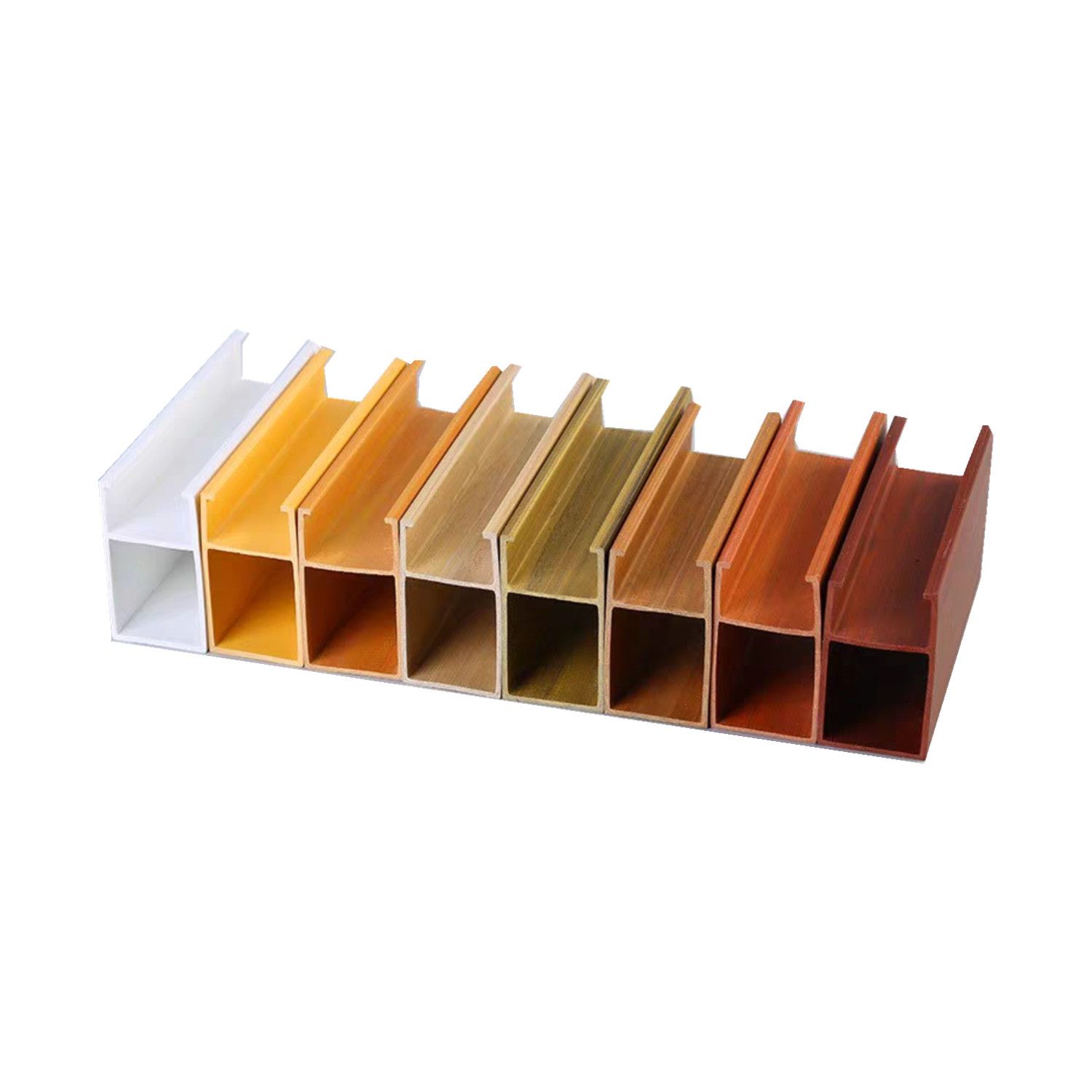 50*90mm drop ceiling WPC Square Tube Column Wooden Partition Wall Ceiling Timber Tube