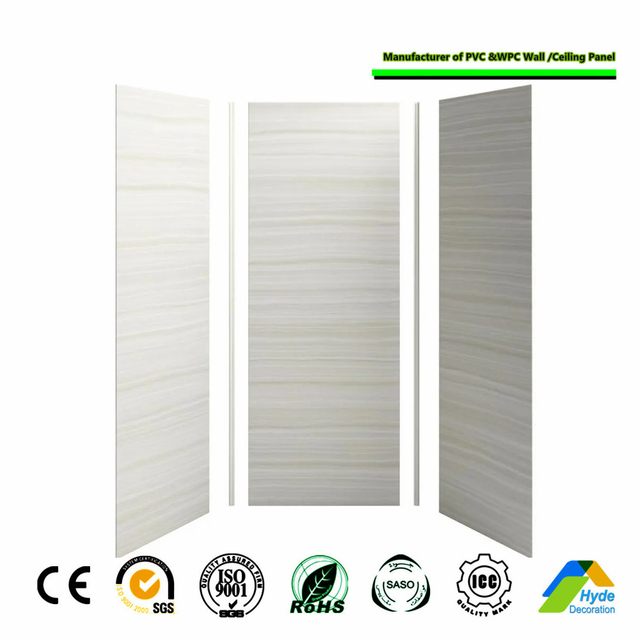 2.4m X 1m X 10mm Large Shower Panels PVC Plain Wall and Ceiling Cladding for UK market Wet Room