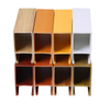50*90mm drop ceiling WPC Square Tube Column Wooden Partition Wall Ceiling Timber Tube