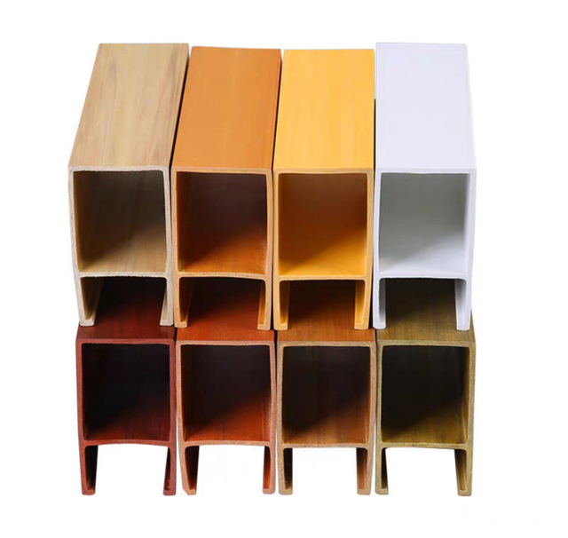 50*90mm drop ceiling WPC Square Tube Column Wooden Partition Wall Ceiling Timber Tube