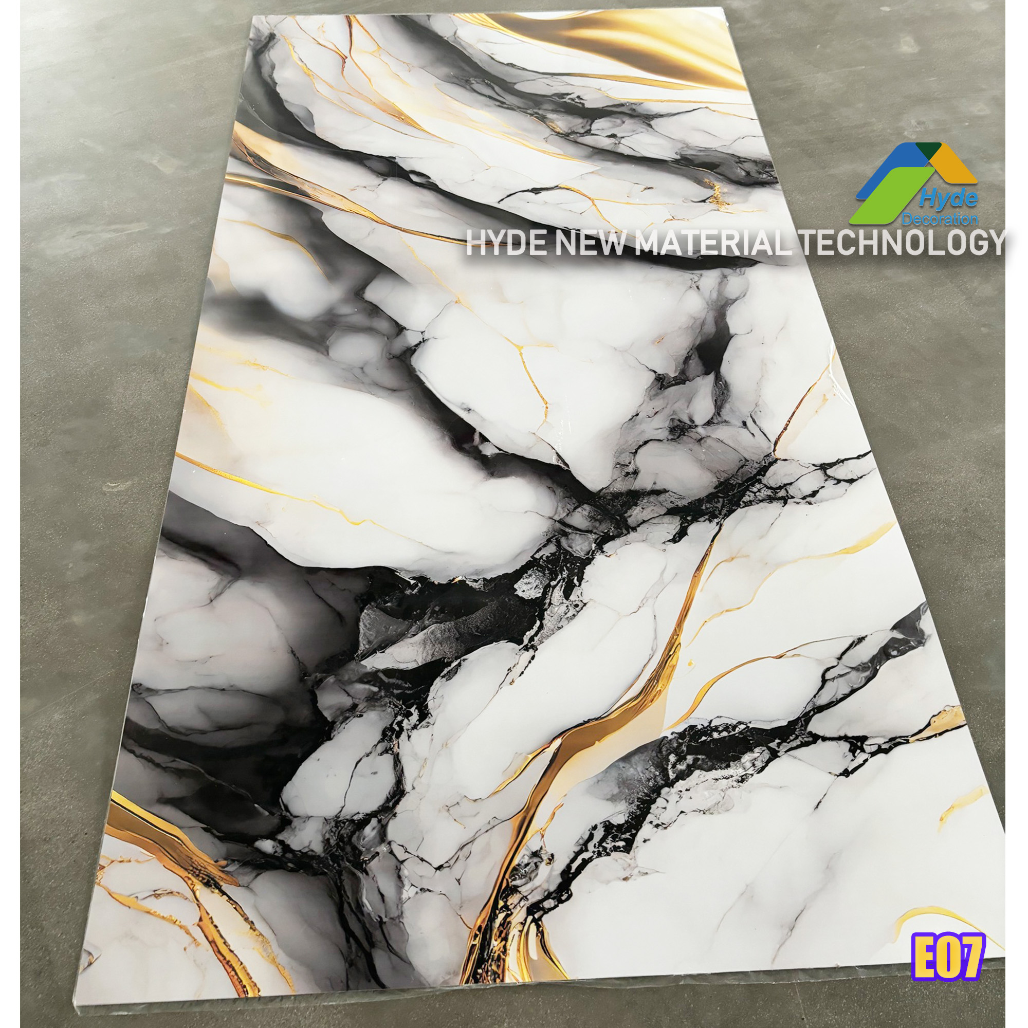 Wholesale 3D Design High Density UV Coated PVC Marble home Indoor decorative Wall Panels Size 1220×2440mm