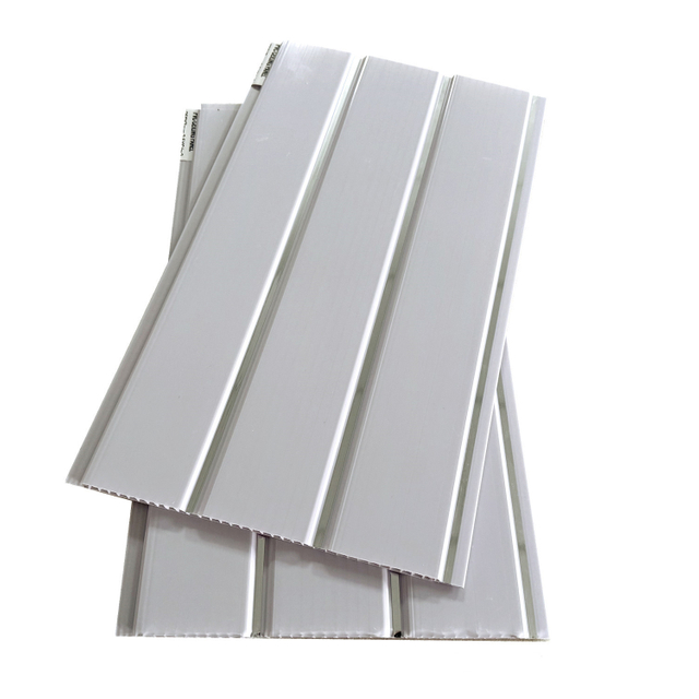 Classic design sliver lines /Golden lines surface pvc ceiling panel 