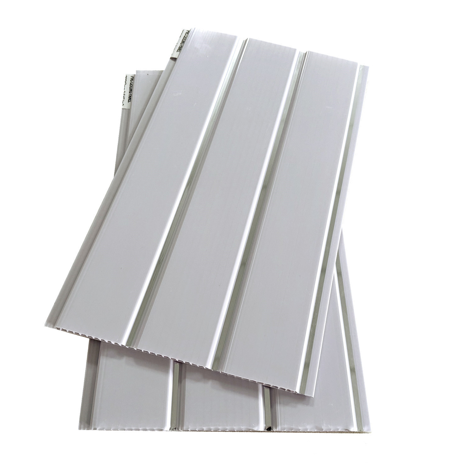 Classic design sliver lines /Golden lines surface pvc ceiling panel 