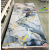 1220x2440x3mm Waterproof High Glossy Golden Wall Decoration Panel PVC UV Marble Sheet For Bathroom Shower