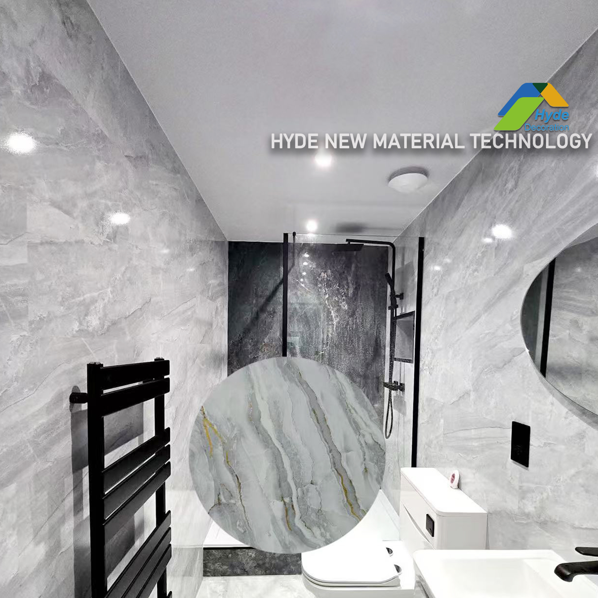Premium Waterproof 1000mm Shower PVC Wall Panel Finish Wet Wall Ceiling Board for Kitchen 