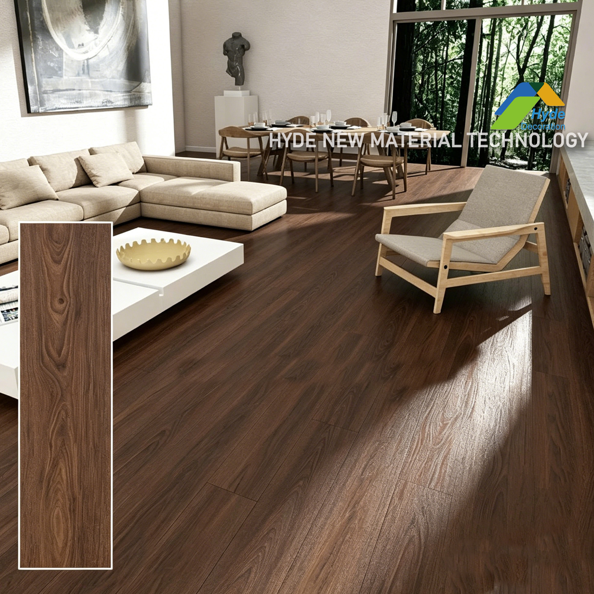 Premium Malaysia Stylish Waterproof Spc Floor Durable Hybrid Wood Laminate Vinyl Flooring 
