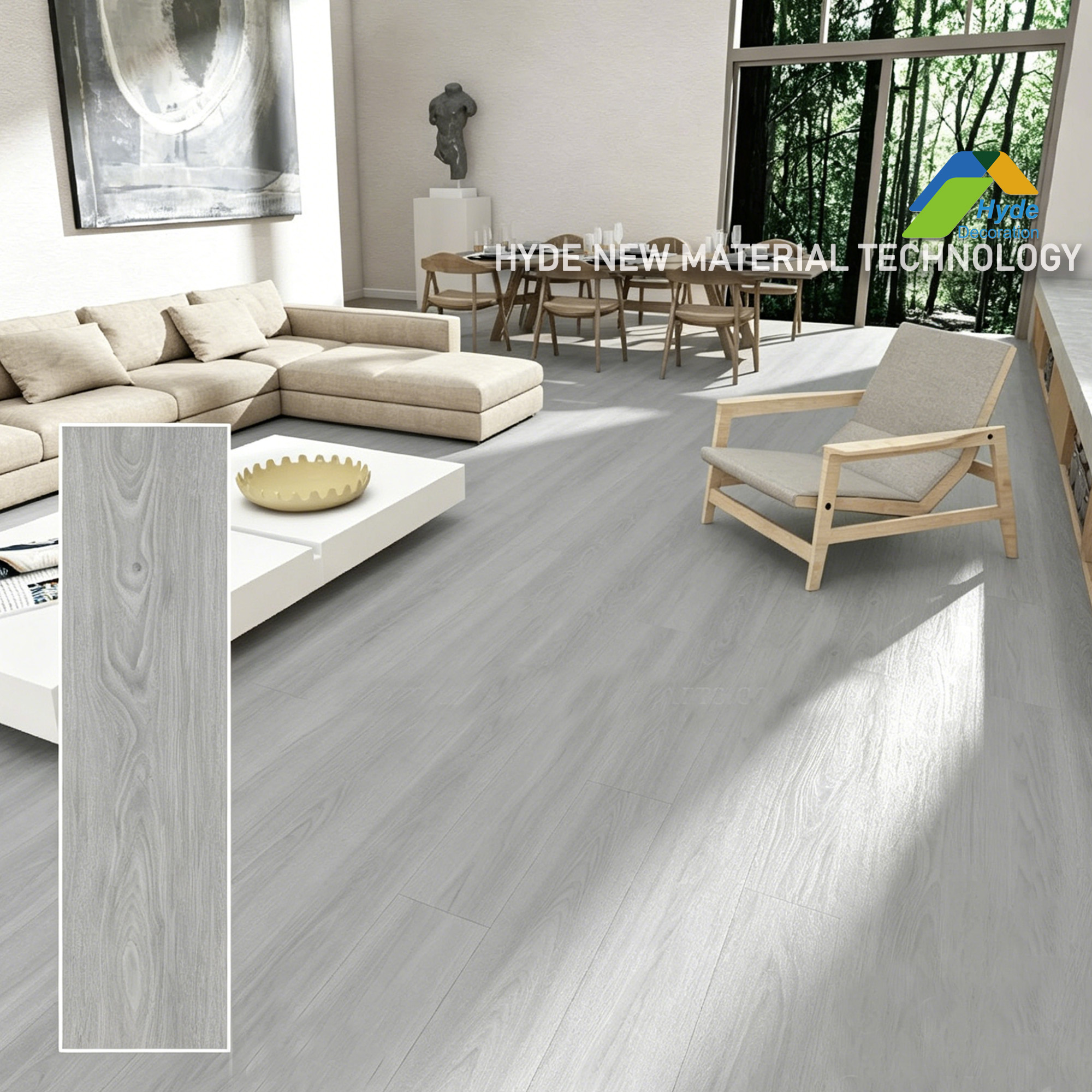 Premium Malaysia Stylish Waterproof Spc Floor Durable Hybrid Wood Laminate Vinyl Flooring 
