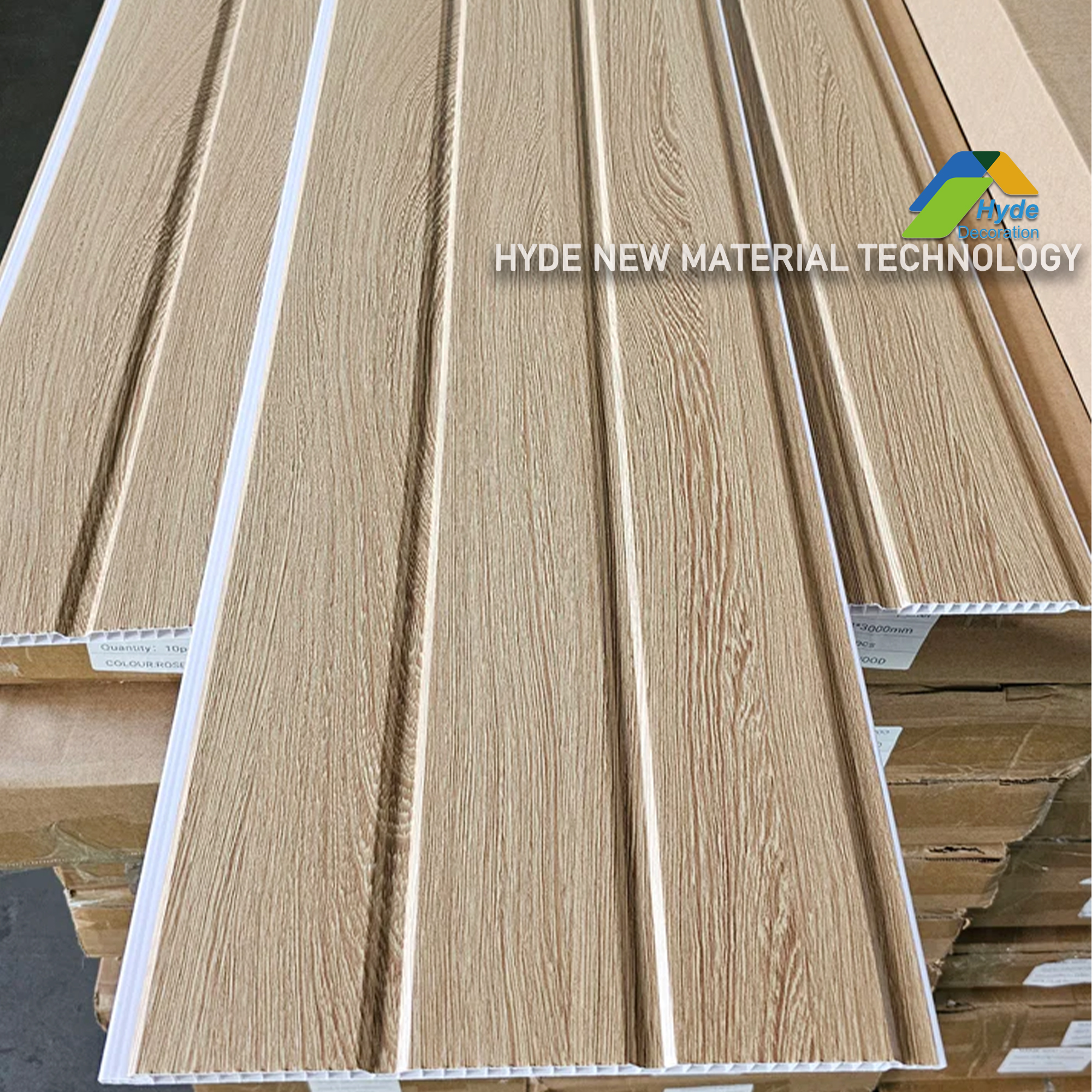 300mm Double Groove Laminated Wall Panel Wood Grain Placa De Teto PVC Ceiling for Latin America Home Decoration