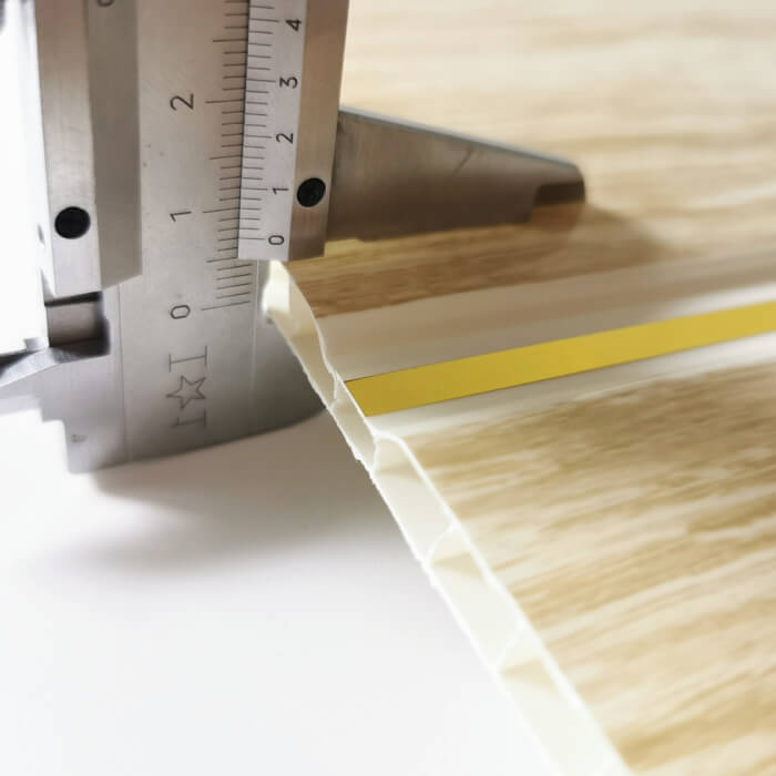 7mm PVC Para Cielo Raso Middle Groove Strip Printing PVC Wood Ceiling Tile Panel