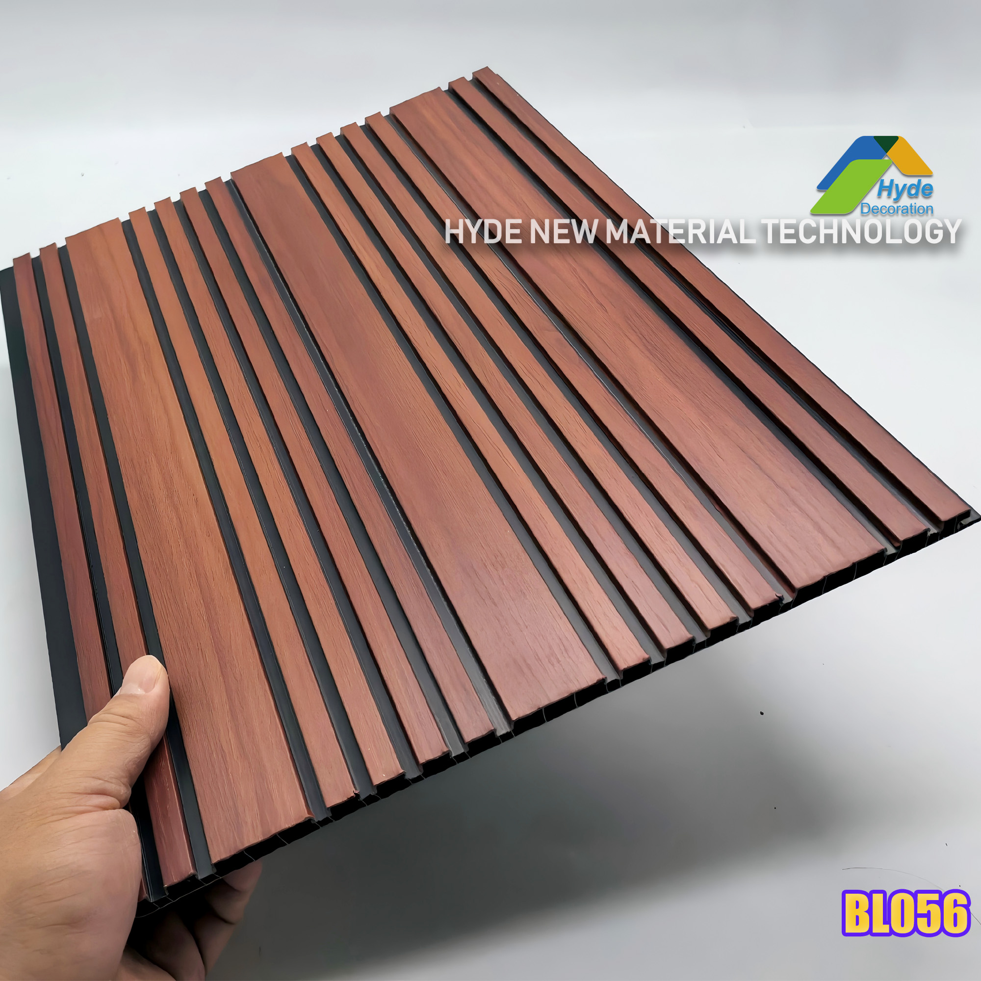 Gold Foil Inlay Flutted Wall Board Interior Decorative Slat Fluted Cladding Panel for Indiatv Background