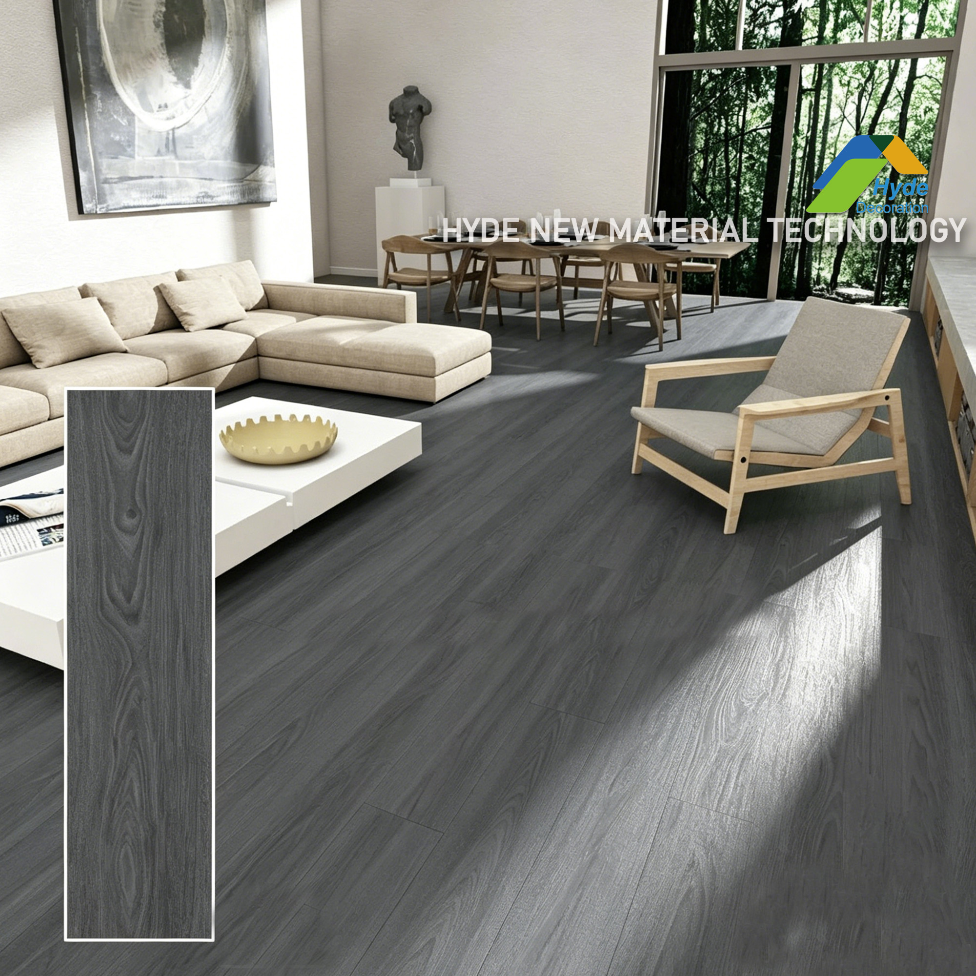 Premium Malaysia Stylish Waterproof Spc Floor Durable Hybrid Wood Laminate Vinyl Flooring 
