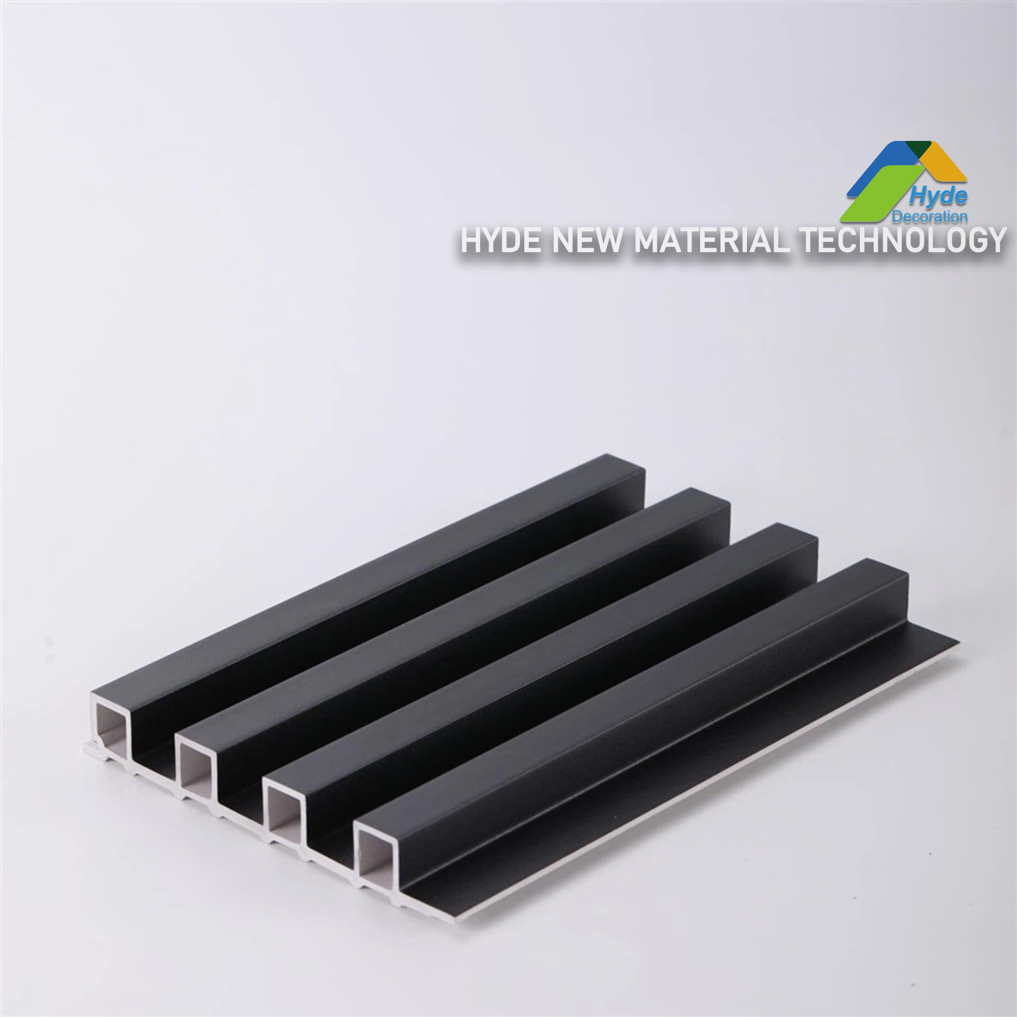 Cost Effective 3D Interior Exterior Cladding Panel Dark Smoky Oak Plastic Fluted WPC Grille Board