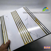 Gold Foil Inlay Flutted Wall Board Interior Decorative Slat Fluted Cladding Panel for Indiatv Background