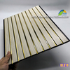 300mm* 8mm pvc fluted /louver panel golden line wood color laminated popular use for ceiling and wall decoration 