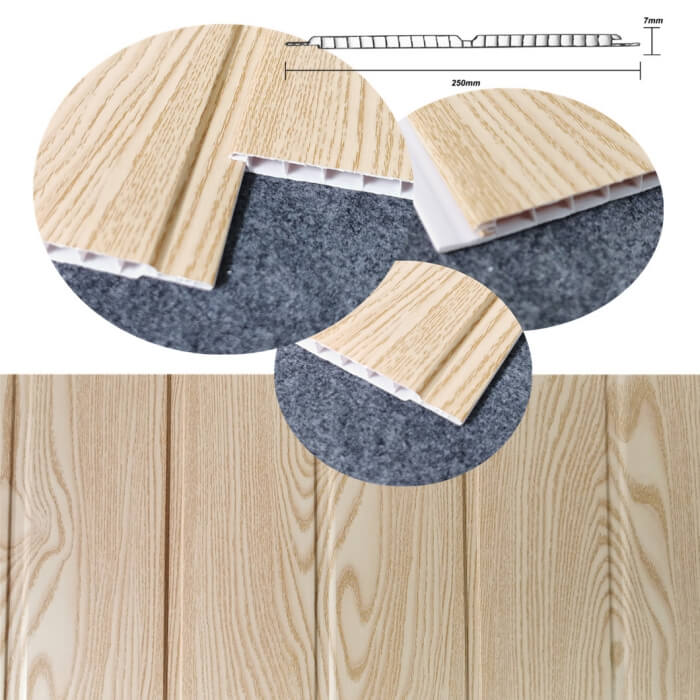7mm Thick Tablilla Pvc Para Cielo Raso Decorative Panels for ceiling roof wall decoration