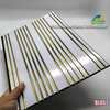 Gold Foil Inlay Flutted Wall Board Interior Decorative Slat Fluted Cladding Panel for Indiatv Background