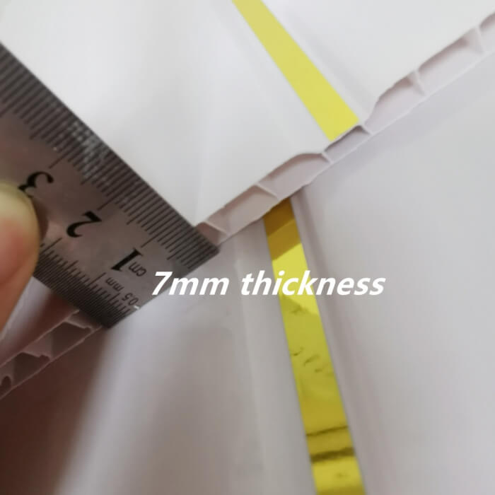 7mm Thickness White Gloss Techo De PVC Ceiling and Wall Panel