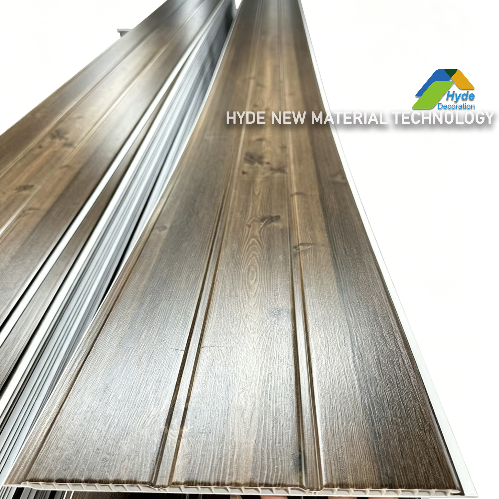 300mm Double Groove Laminated Wall Panel Wood Grain Placa De Teto PVC Ceiling for Latin America Home Decoration