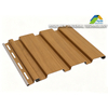 China Supply Solid Model Golden Vinyl Oak Exterior Ceiling Cladding Weatherproof PVC Soffit Panel 